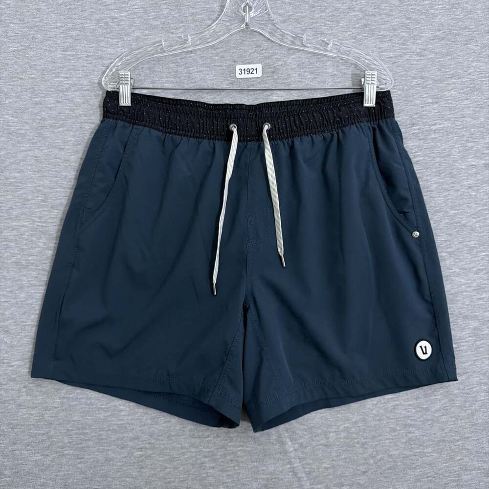 Vuori Men's Size Large 6" Inseam Blue Lined Activewear Kore Shorts